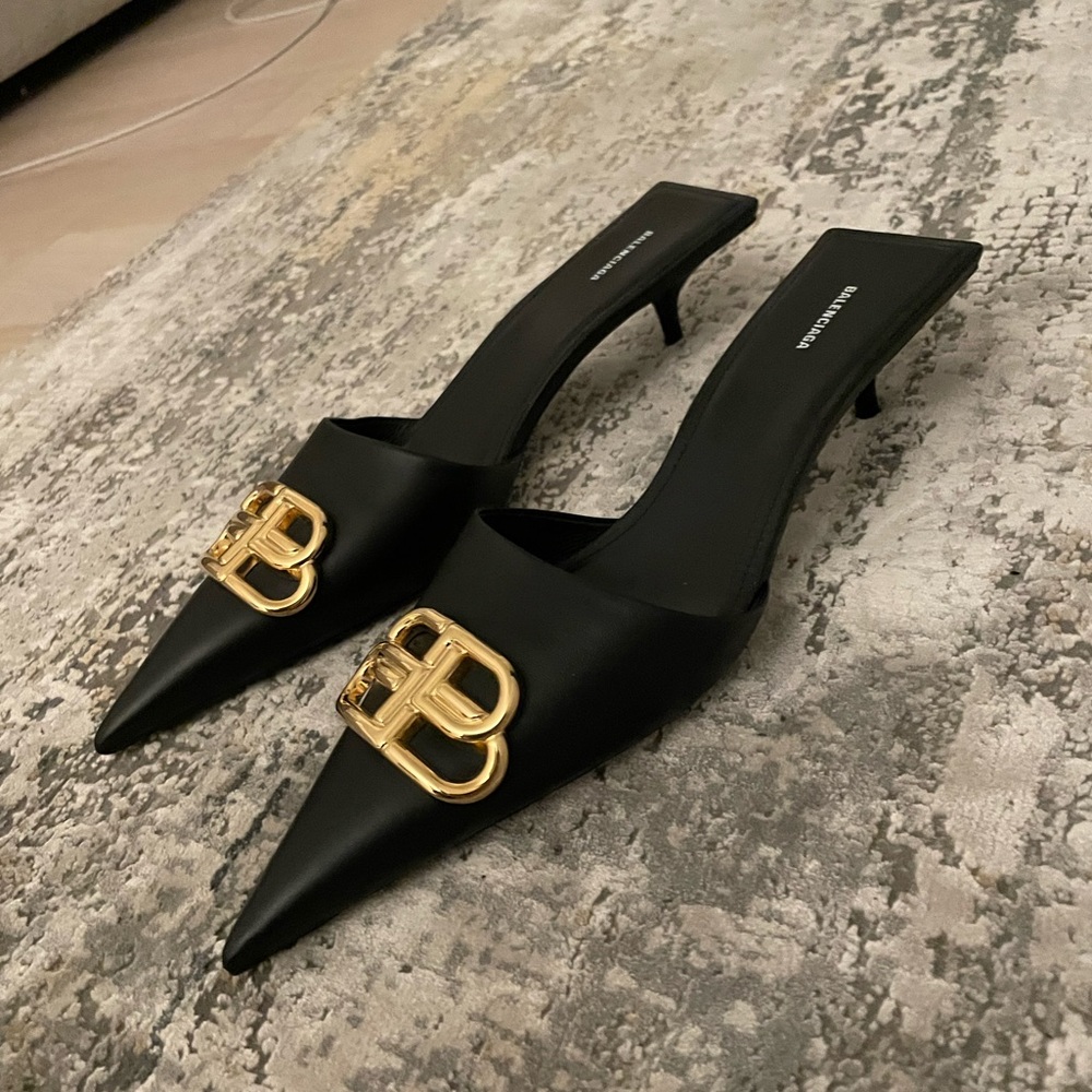 BB Balenciaga Square Knife Mule Heel